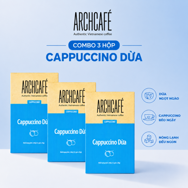 Combo 3 Hộp Cappuccino Dừa
