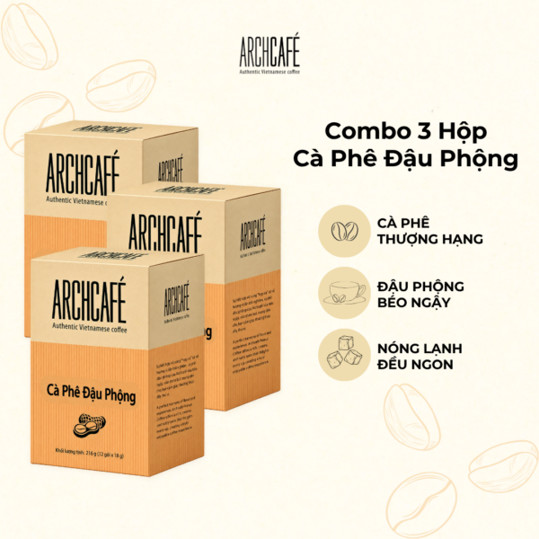 Combo 3 Hộp Cà Phê Đậu Phộng